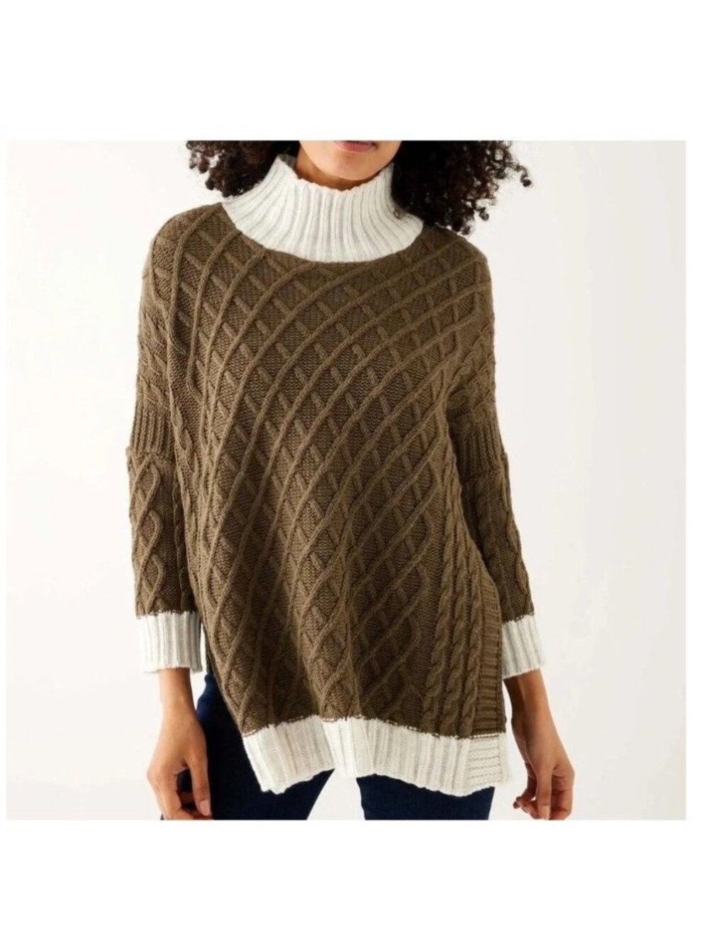 MerSea The Lisbon Traveler Sweater in Olive / Sea Salt One Size Fits Most